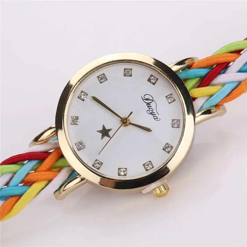 

Elegant Ladies Watch Fashion Braided Rope Quartz Wrist Watch for Woman Casual Small Dial Female Clock montre femme