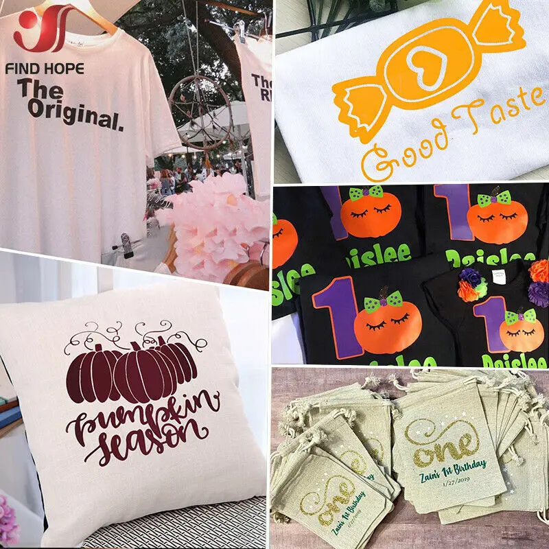 

30x25cm PU Heat Transfer Vinyl for Heat Press Machine T-shirt Films Iron On HTV Printing Clothing Craft Vinyl Bundle 35pcs DIY