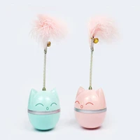 cat toys tumbler cat ball with small bell self play kitten accessories cat supplies for cat stick relieve boredom and entertain