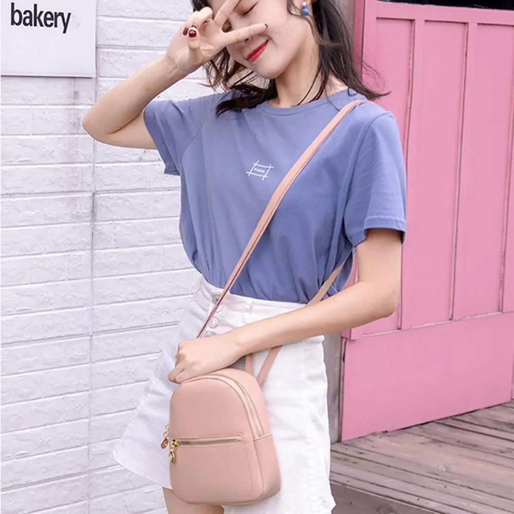 Женский мини рюкзак из искусственной кожи модный школьный на плечо для колледжа