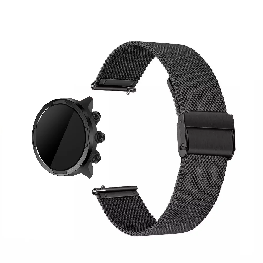 24mm Metal Watchband For Suunto TRAVERSE Series Alpha Spartan sport Suunto 9/baro Watch Strap Essential Band Black