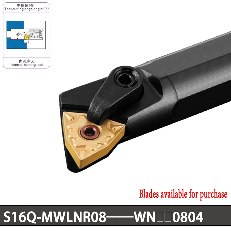 

CNC Turning Tool With Inner Hole S16Q-MWLNR08 S18Q S20R S25S Lathe Tool +10Pcs WNMG0804 Carbide Inserts Lathe Cutting