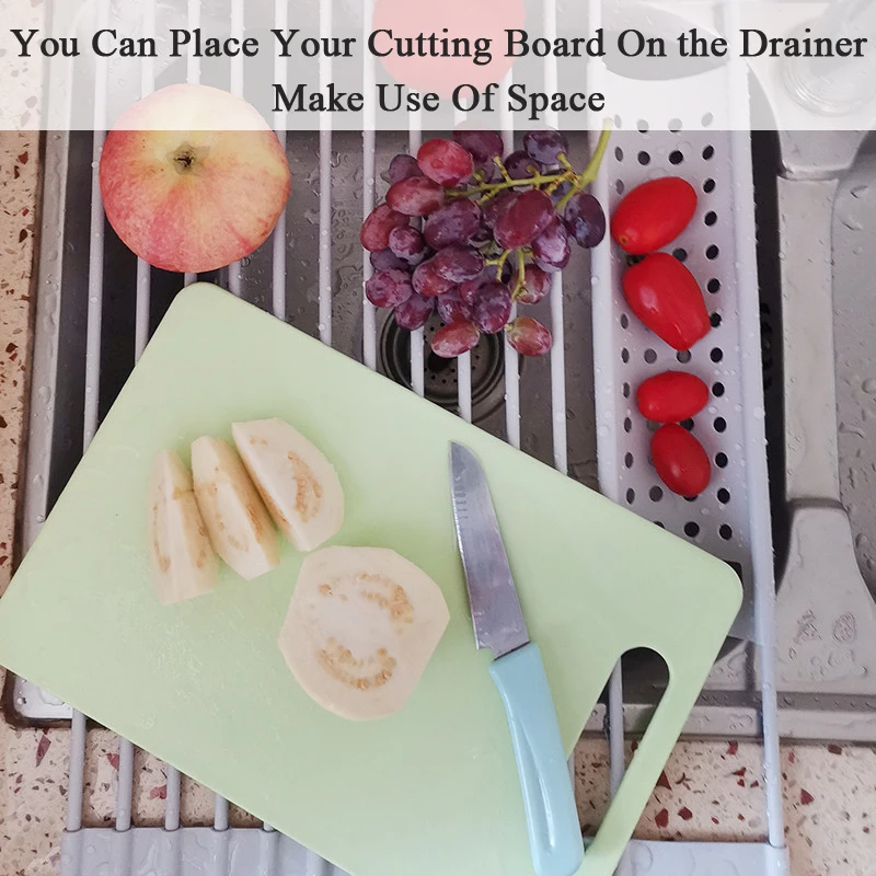 Полка для слива складная кухонная сушилка сушки фруктов и овощей с подвесной