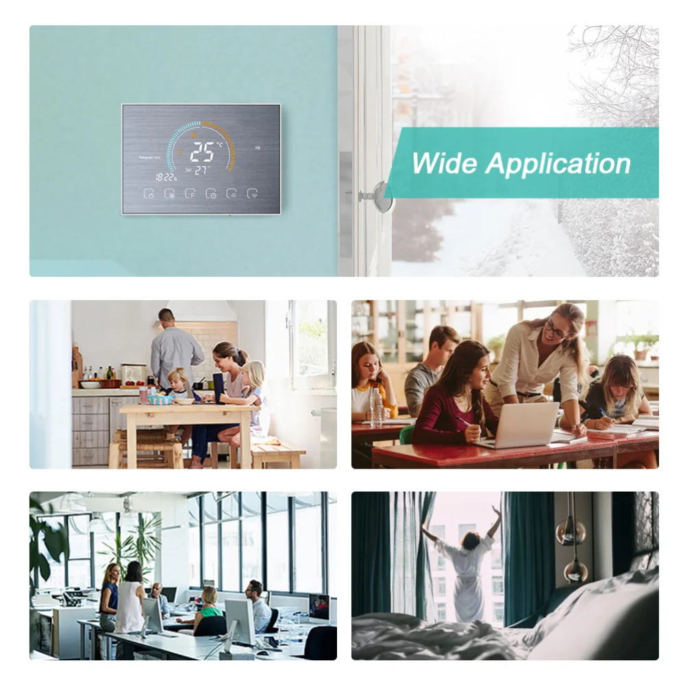 

1 Set Smart Thermostat Standard Thermostat Touch Screen Heating Room Thermostat