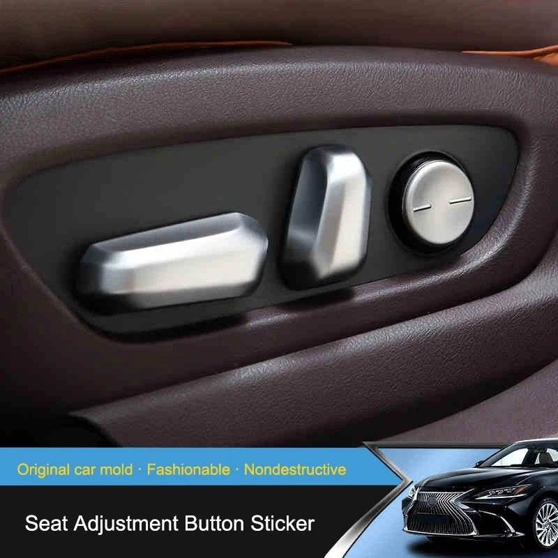 

QHCP For Lexus ES200 260 300H 18-22 6PCS Seat Adjustment Button Cover Switch Knob Decoration Frame Stickers Car Accessories