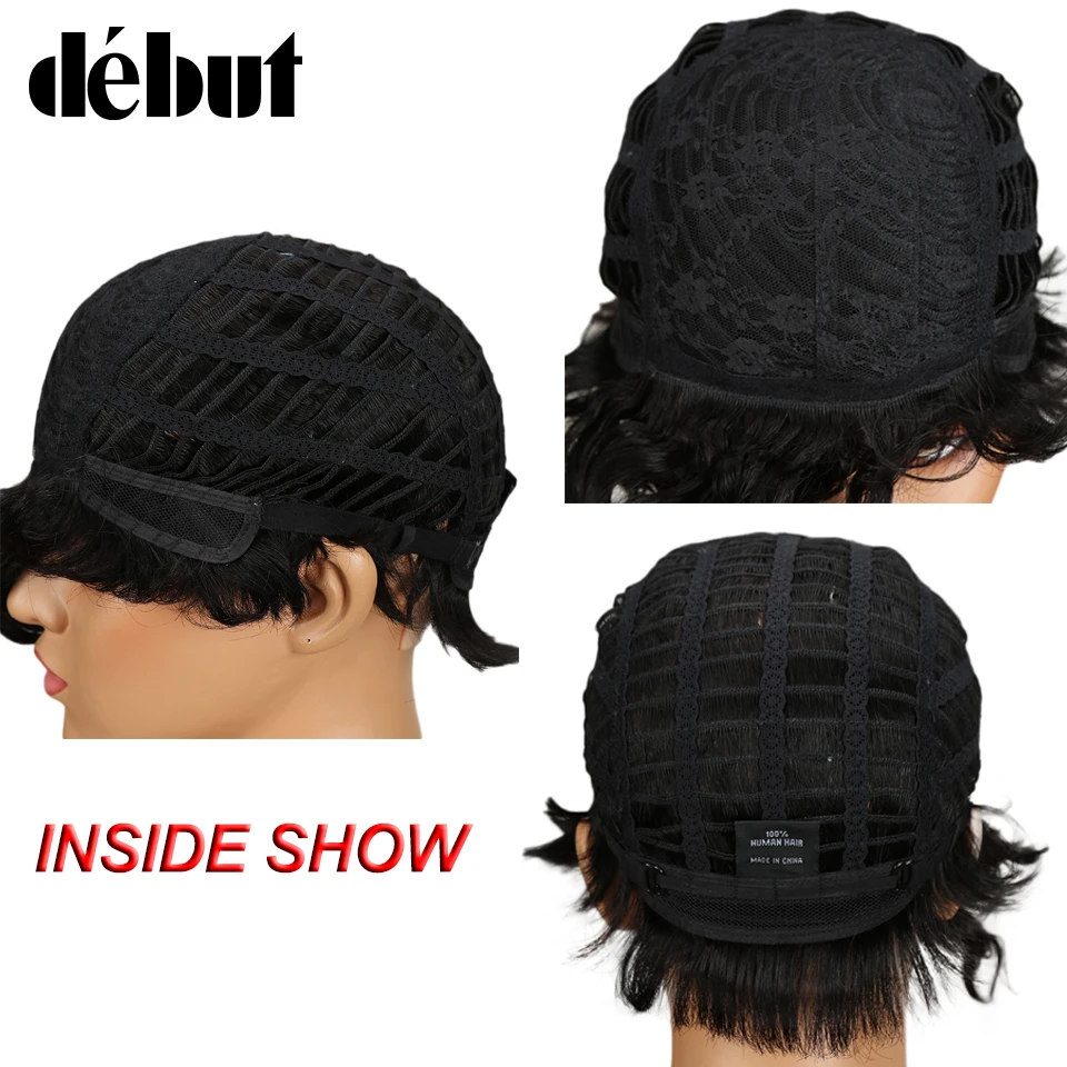 Дебютные парики из человеческих волос для чернокожих женщин модные вьющиеся