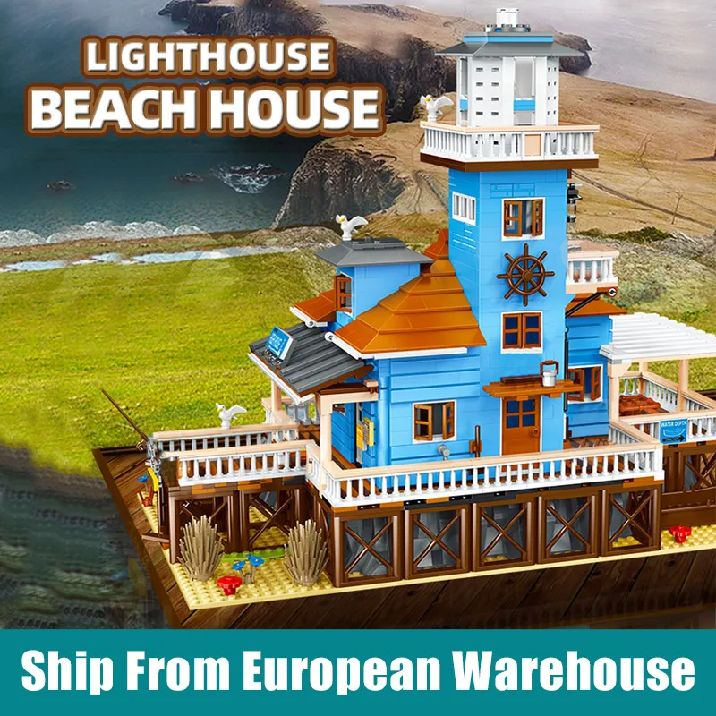 Yeshin креативные игрушки-кирпичи погружной магазин рыбалка маяк лодка хоус