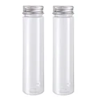 Пробирки пластиковые прозрачные с плоским дном и винтовыми крышками, 110 мл, 2 шт.