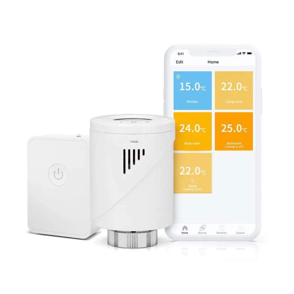 Meross Smart WLAN термостат радиатора с ЖК дисплеем совместим Alexa Google Assistant и IFTTT алиса