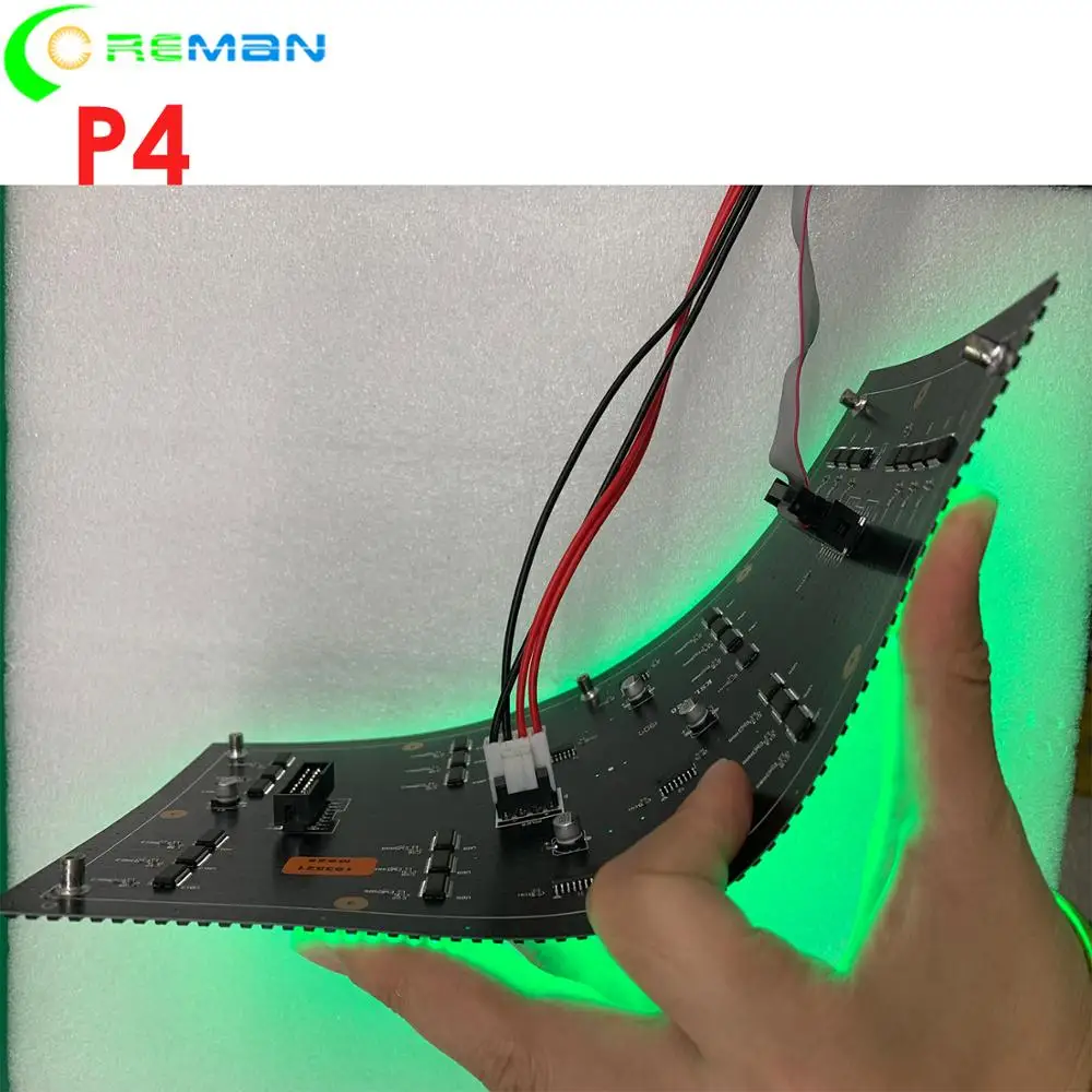 Недорогой P4 diy светодиодный дисплей гибкая складная мягкая Светодиодная панель