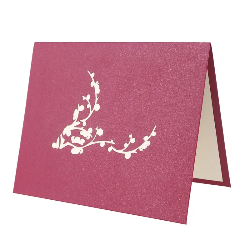 3D Pop Up и рисунком в виде птичек-оригами Бумага лазерная резка трусы для девочек с