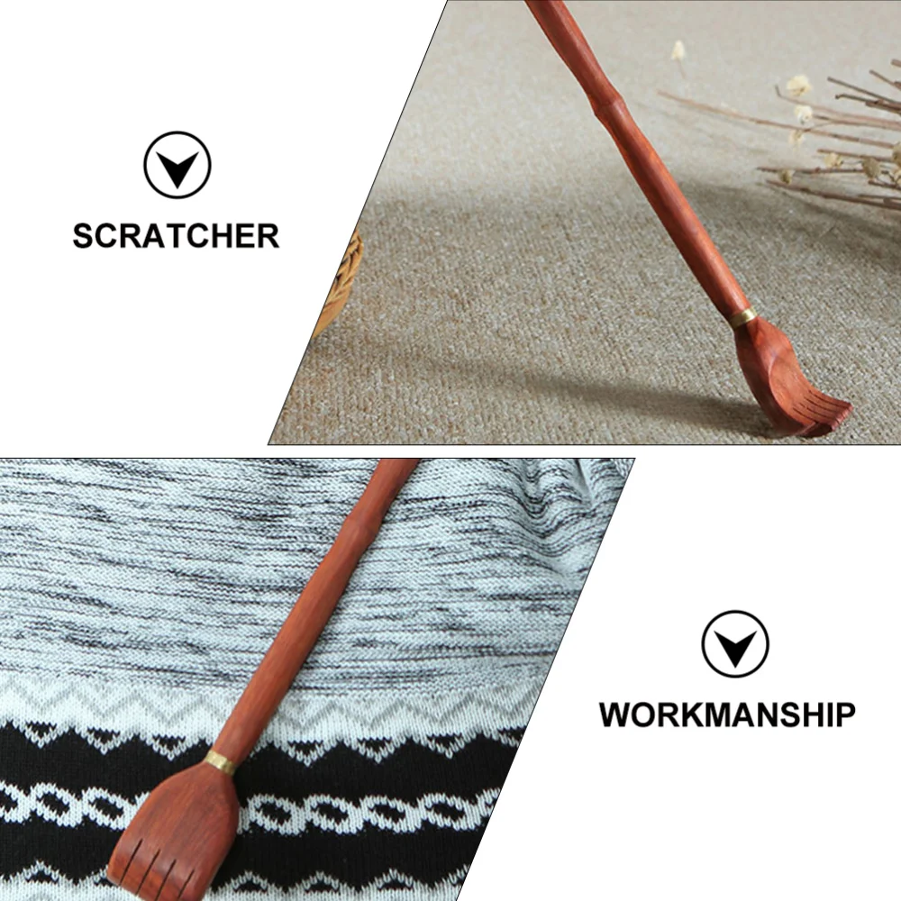 

2Pcs Wooden Back Scratcher Tickler Back Massager Creative Scratching Arm Brown