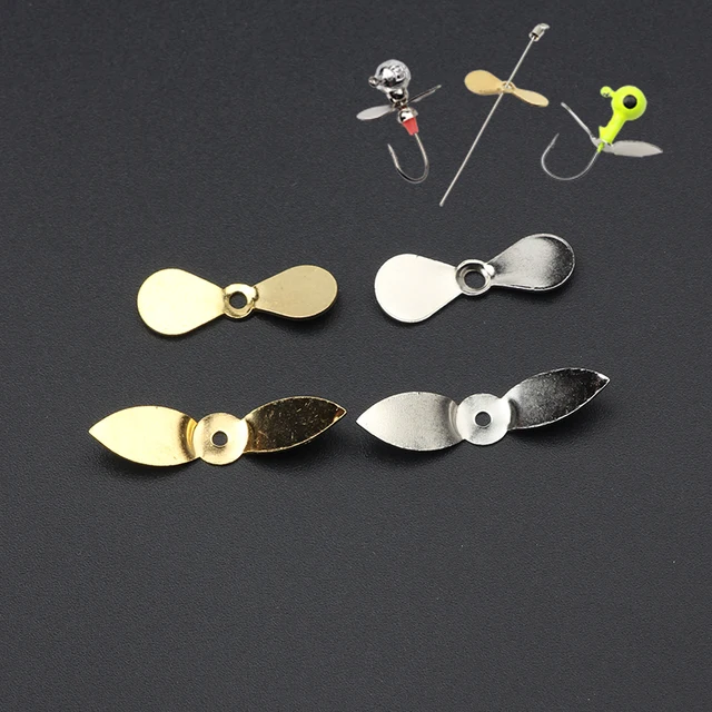 Rompin 10PCS Small Prop Blade Stainless Steel Fly Propeller Spin Fishing Lure Blades Custom Topwater Plug Casting Spinnerbait 1