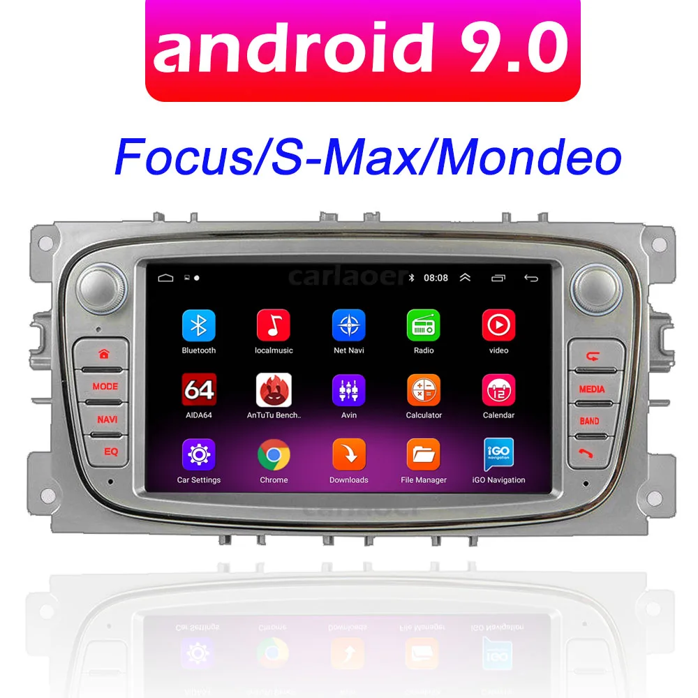Автомагнитола 2 Din мультимедийный проигрыватель с Android 9 0 и GPS для Ford Focus S Max Mondeo Galaxy