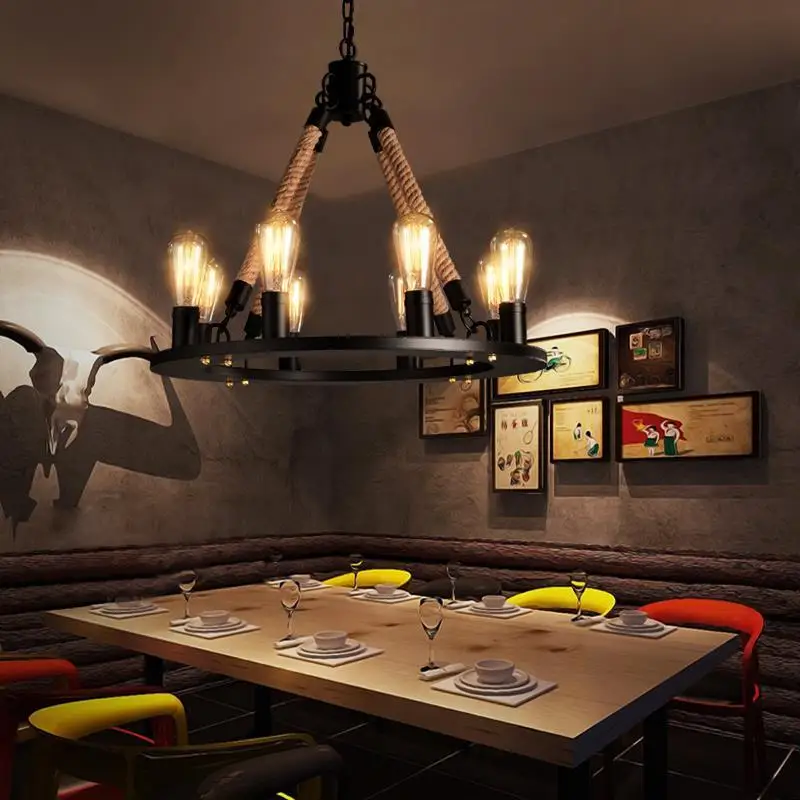 Современная Подвесная лампа современный светильник в стиле лофт украшение для