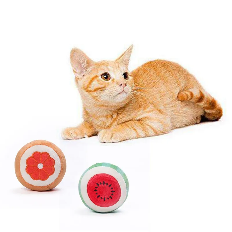 

Pet Cat Dogs Playing Molars Plush Fruit Vocal Toy Watermelon Chew Toys Canvas Durability Bite Vocal Toys for Dog Accessories*