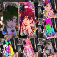 anime bungou stray dog glitchcore phone case for samsung a03s a13 a23 a33 a53 a73 galaxy a52s a70s a50s a40 a30 a20s a20e a10s a