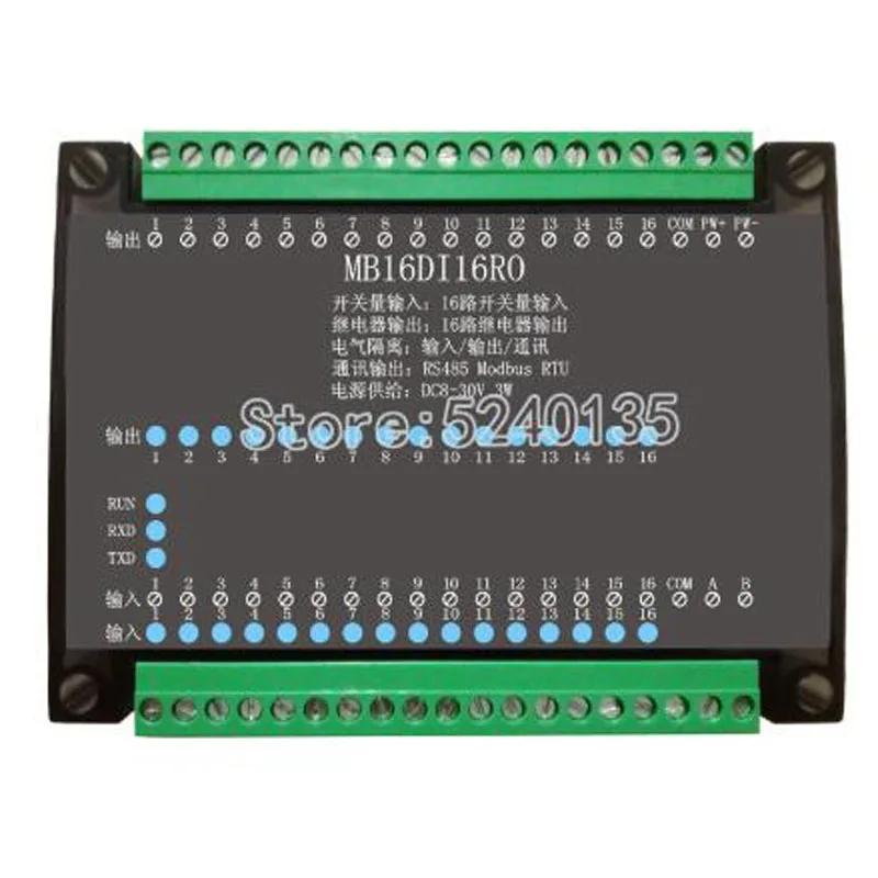 

16di/16RO 16-полосный цифровой изоляционный входной модуль 16-канальный релейный выход плата контроля сбора данных RS485 модуль Modbus