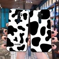 cutewanan cow print black white tpu soft silicone phone case cover for oppo a5 a9 2020 reno2 z renoace 3pro realme5pro