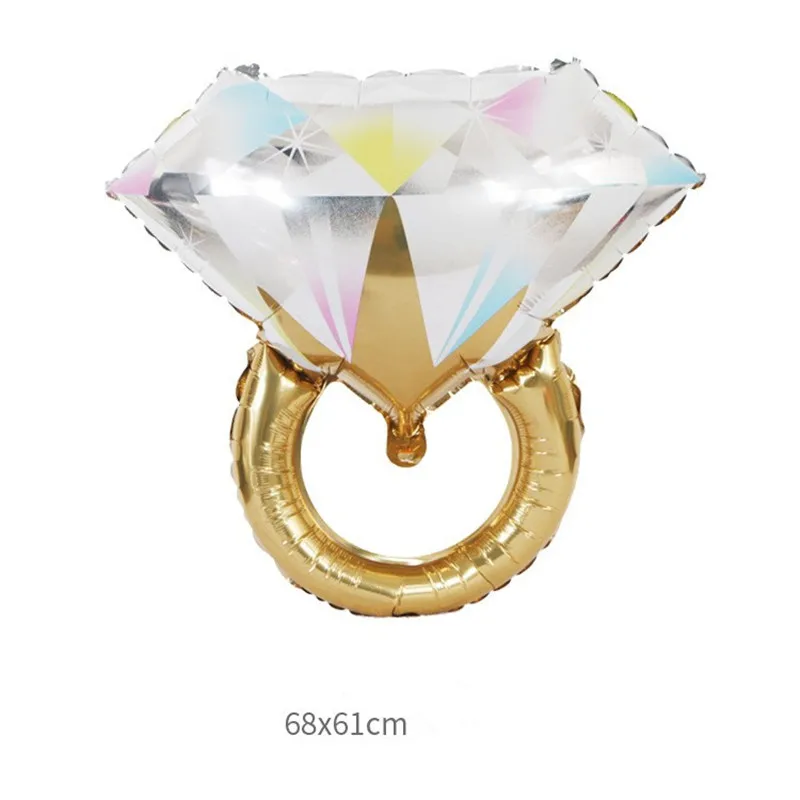 1 шт. 68x61 см новое кольцо из розового золота с бриллиантом алюминиевая пленка