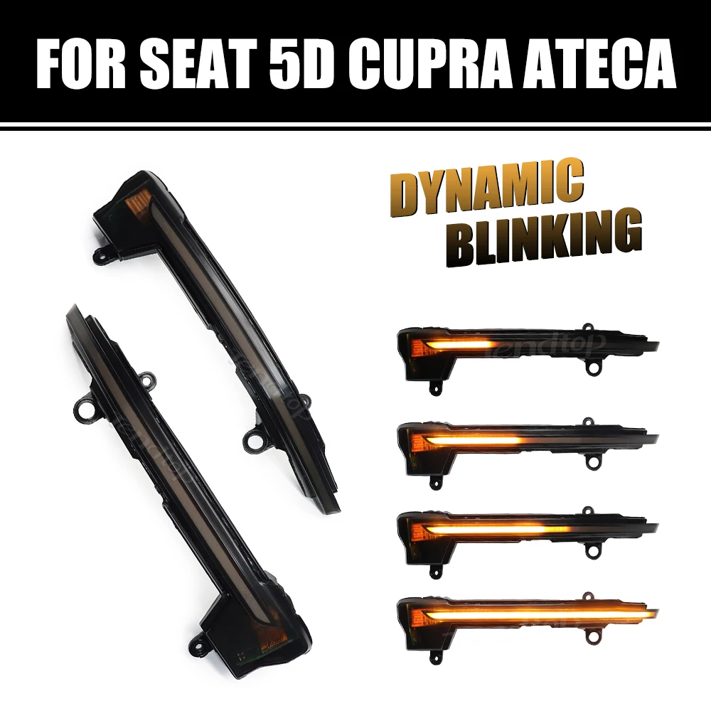 

Dynamic Marker Turn Signal For Seat 5D Cupra Ateca Tarraco 2016-2019 Car Led Side Mirror Light Indicator Blinker Lamp Signal
