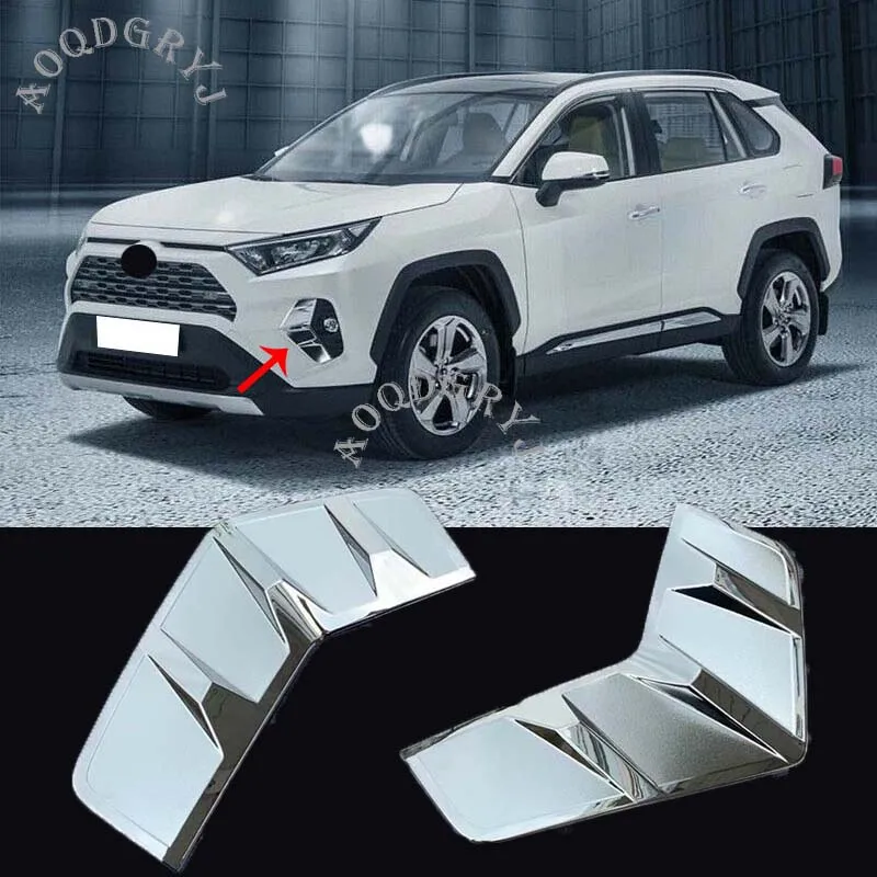 

Аксессуары для стайлинга автомобиля ABS хром передние противотуманные фары молдинг крышка отделка 2 шт. комплект подходит для Toyota RAV4 2019-2020