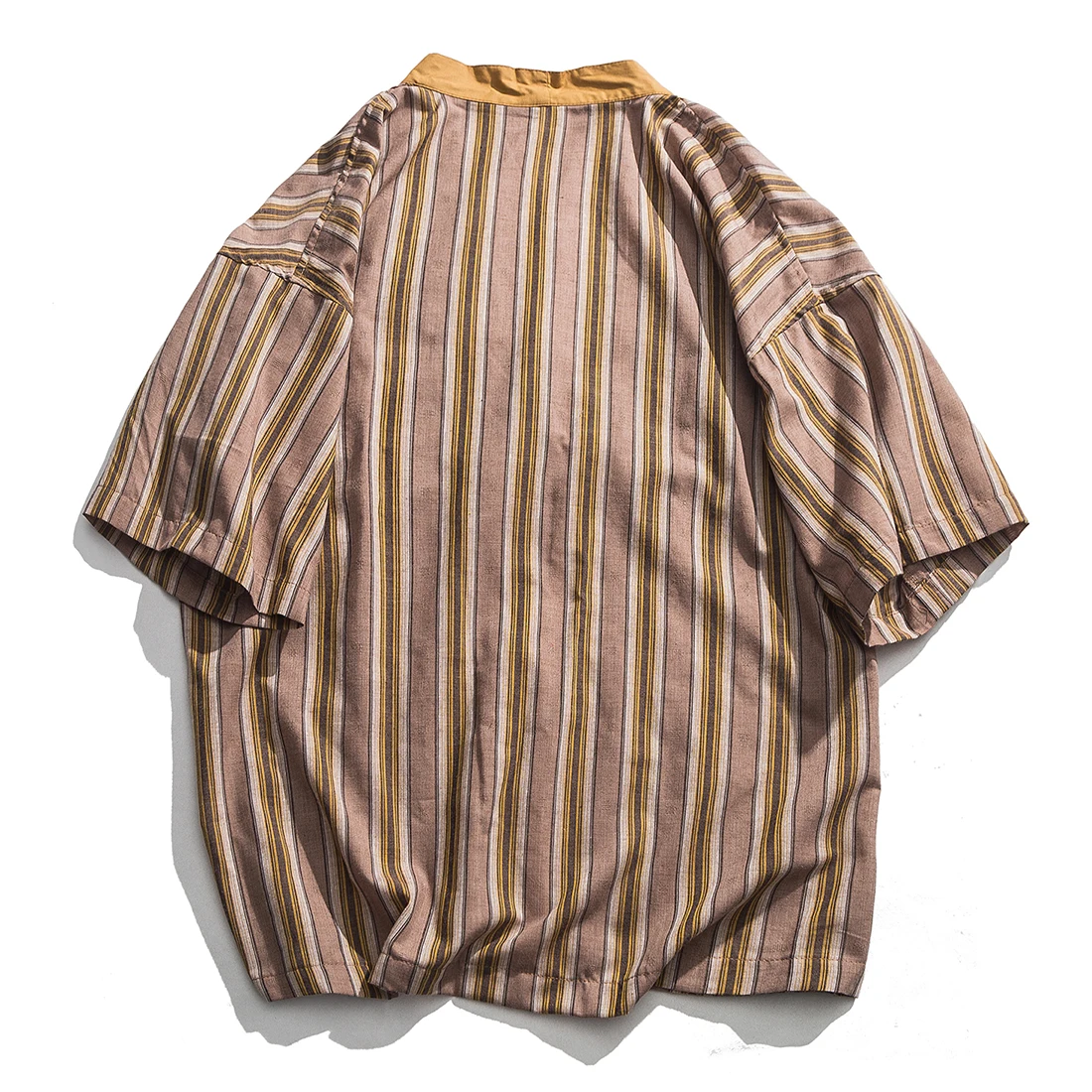 Мужская рубашка с вышивкой в японском стиле коротким рукавом | одежда