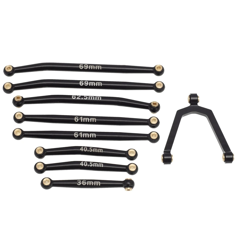 

CNC Metal High Clearance Chassis Links Set for 1/24 RC Crawler Car Axial SCX24 AXI90081 Deadbolt Upgrade Parts