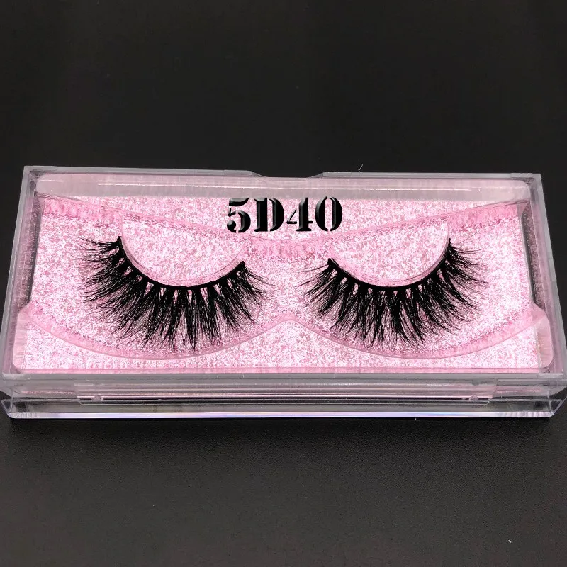 5D40 Mikiwi 5d lashes 3D норковые ресницы розовое золото блестящий чехол коробка с собственным логотипом для оптового заказа whalesale - Цвет: 5D40