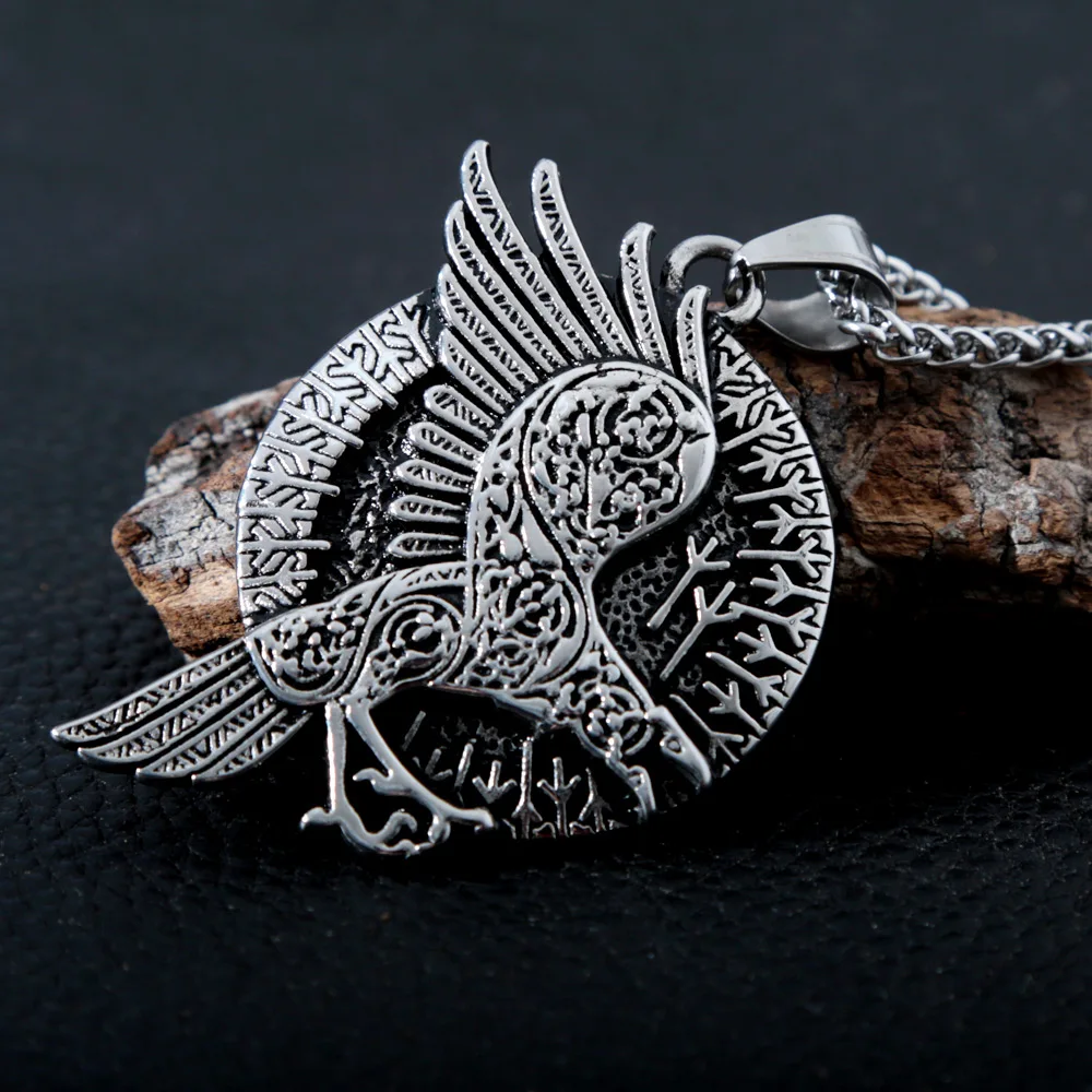 Ожерелье из нержавеющей стали в кельтском стиле с вороном ювелирные изделия