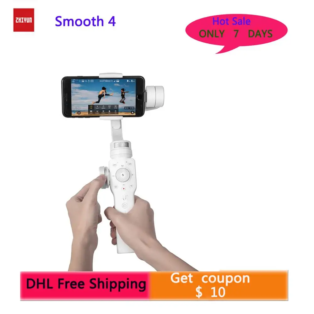 Чжи Юн Zhiyun Smooth 4 3 осевой ручной шарнирный стабилизатор для камеры iphone Sumsung