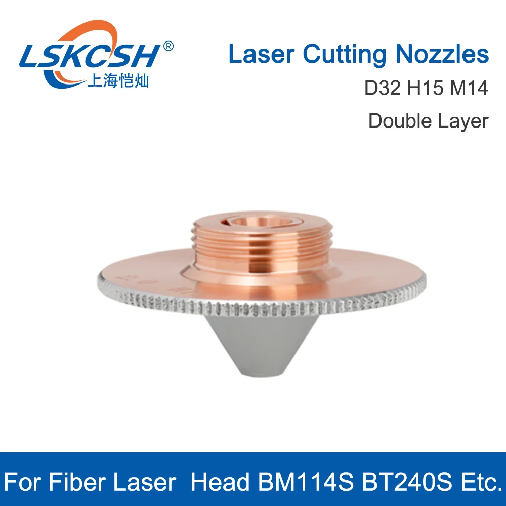 LSKCSH Laser Nozzle Single Layer /Double Layers  Dia.32mm Caliber 1.0 - 3.0mm For Fiber  laser BT240S/BM114S/BT260 wholesale