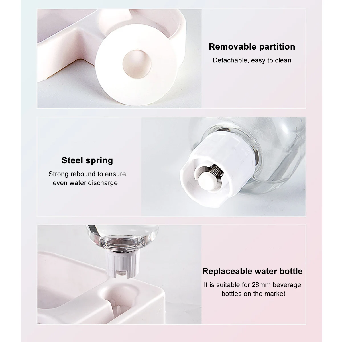 

500ml Pet Dog Cat Automatic Feeder Bowl for Dogs Drinking Water 528ml Bottle Bowls Slow Food Feeding Container Supplies