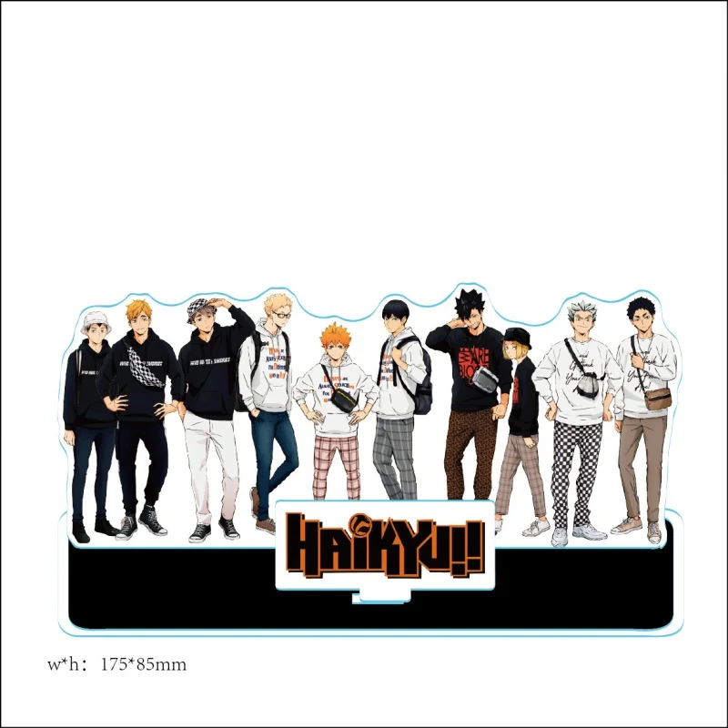 

Аниме Haikyuu! TO THE TOP Shoyo Hinata Tobio Kageyama фигурка на акриловой подставке модель пластина Настольный Декор Аксессуары косплей