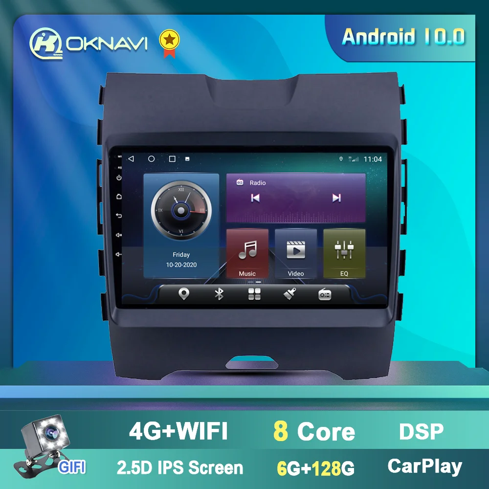 

Car Radio Stereo for Ford Edge 2015 2016 2017 2018 Navigation GPS NO 2din 2 Din Multidedia Video DVD Player Android 10 Carplay
