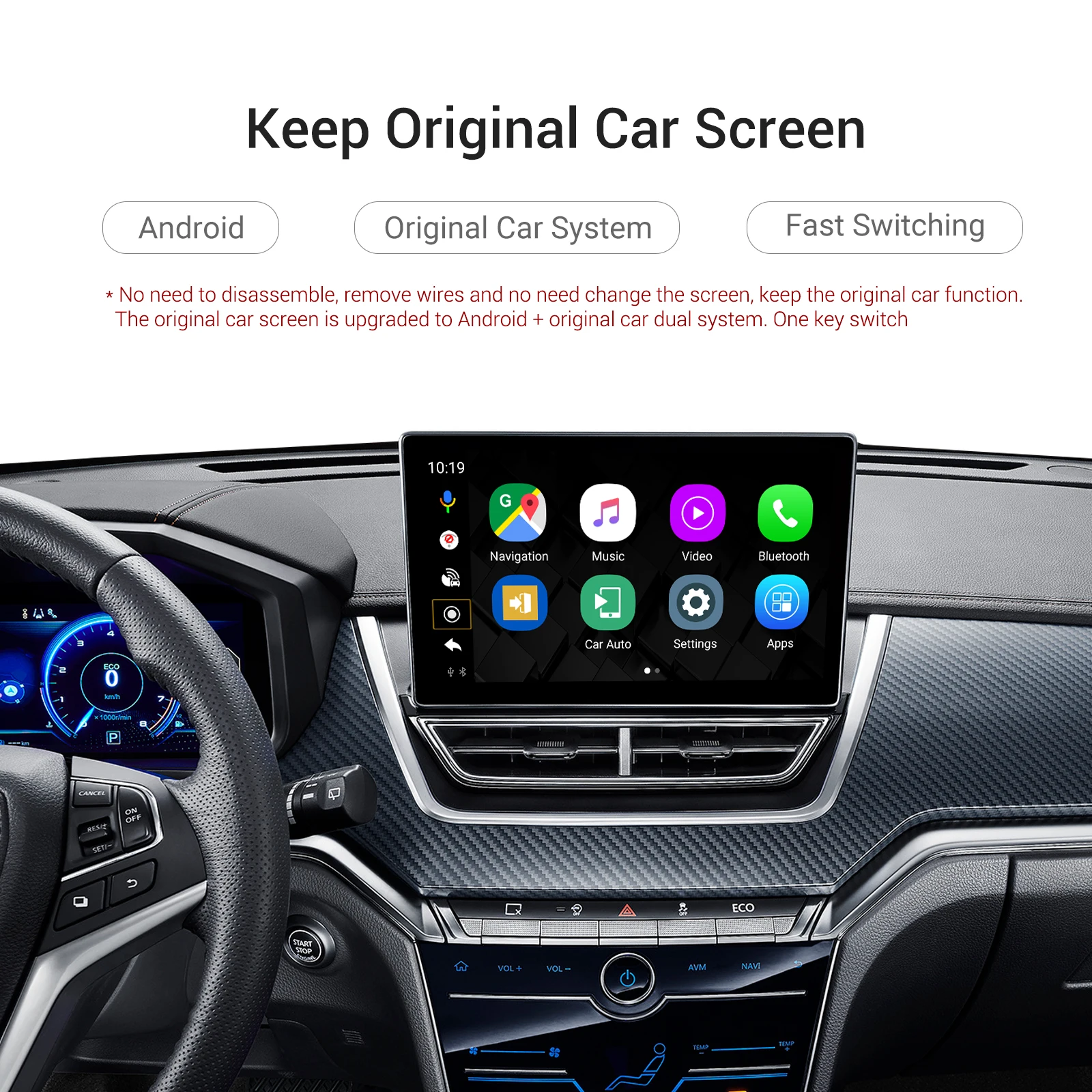 Dasaita Carplay Ai Box Android Автомобильный мультимедийный плеер Apple Wire авто с 4 + 64 ГБ 10