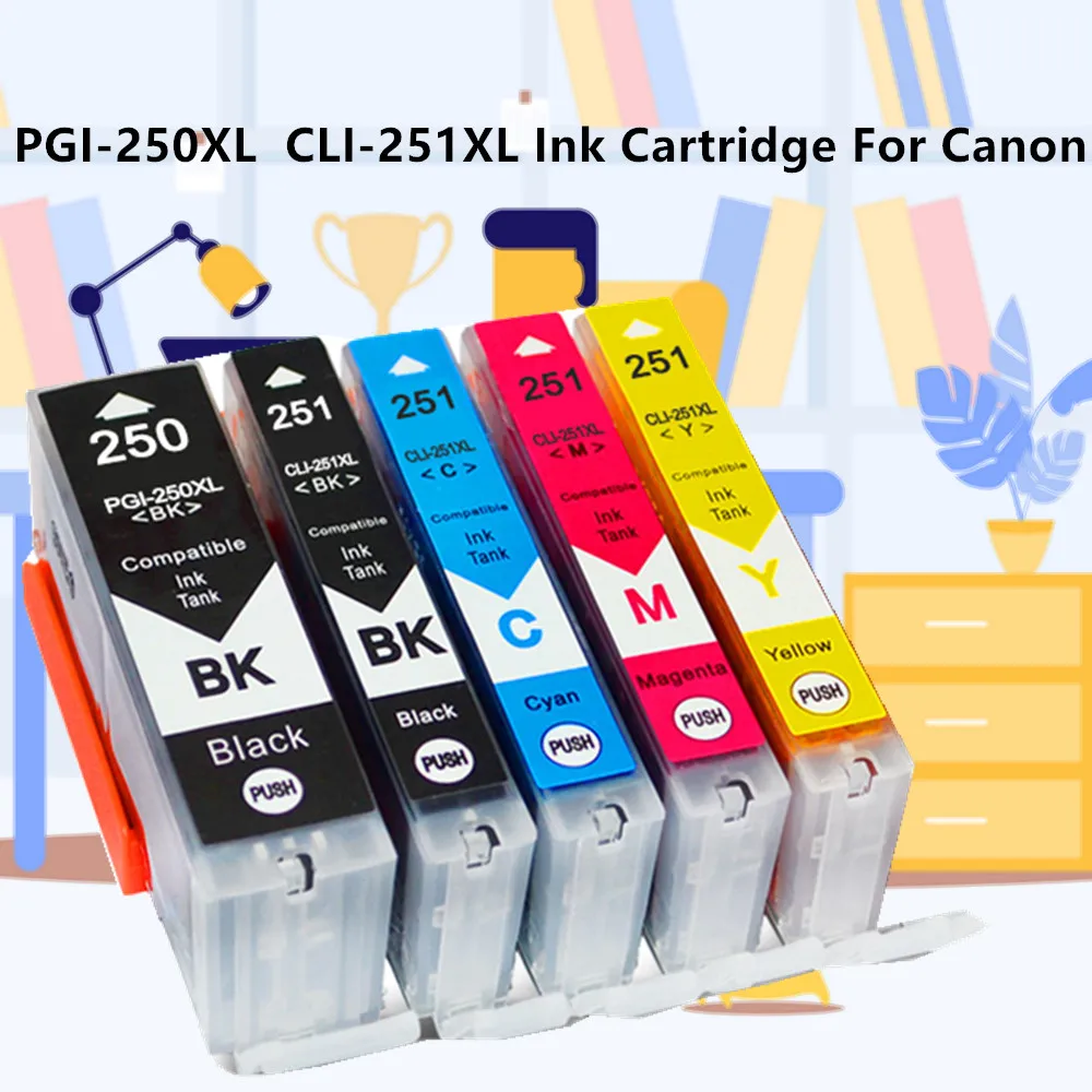 Чернильный картридж 5PK 250XL 251XL PGI 250 CLI 251 для принтера canon PIXMA MG6320 MG7120 IP8720 MG7520 |