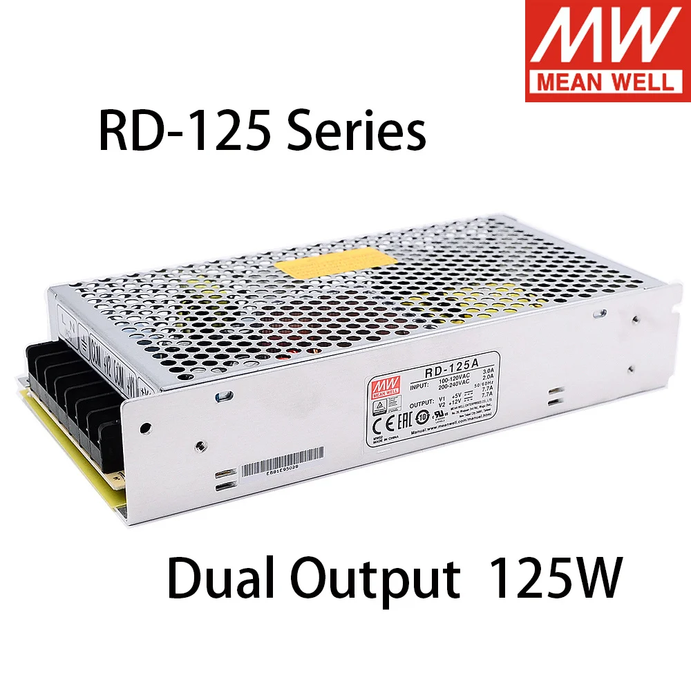 

Mean Well RD-125 Series 125W Dual Output Switching Power Supply meanwell 110V 220V AC To DC LED Driver RD-125A RD-125B