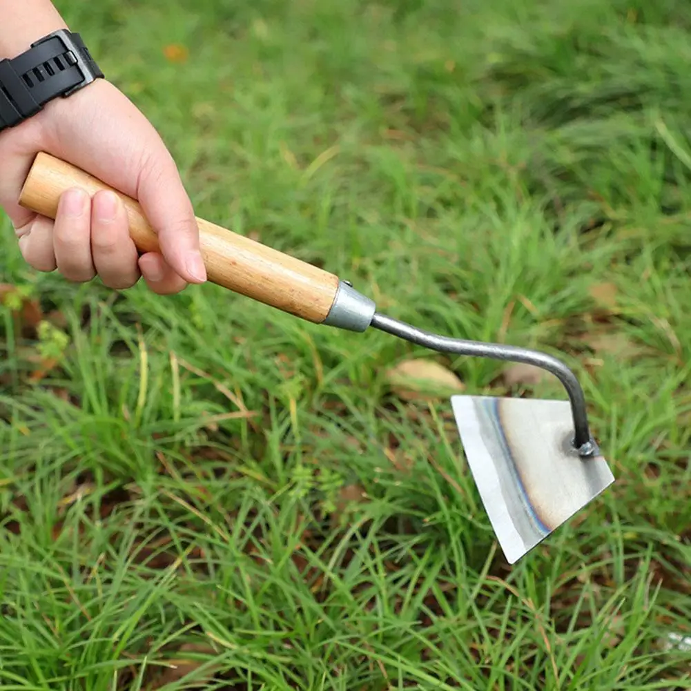 

Weeding Sickle Blade Handheld Weeding Tool Wooden Handle Garden Weeder Miniature Hand Hoe Compact
