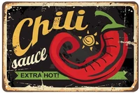 no applicable tin metal signsvintage posters decorationschili sauce poster signextra hot chili signs for cafes shop decorative