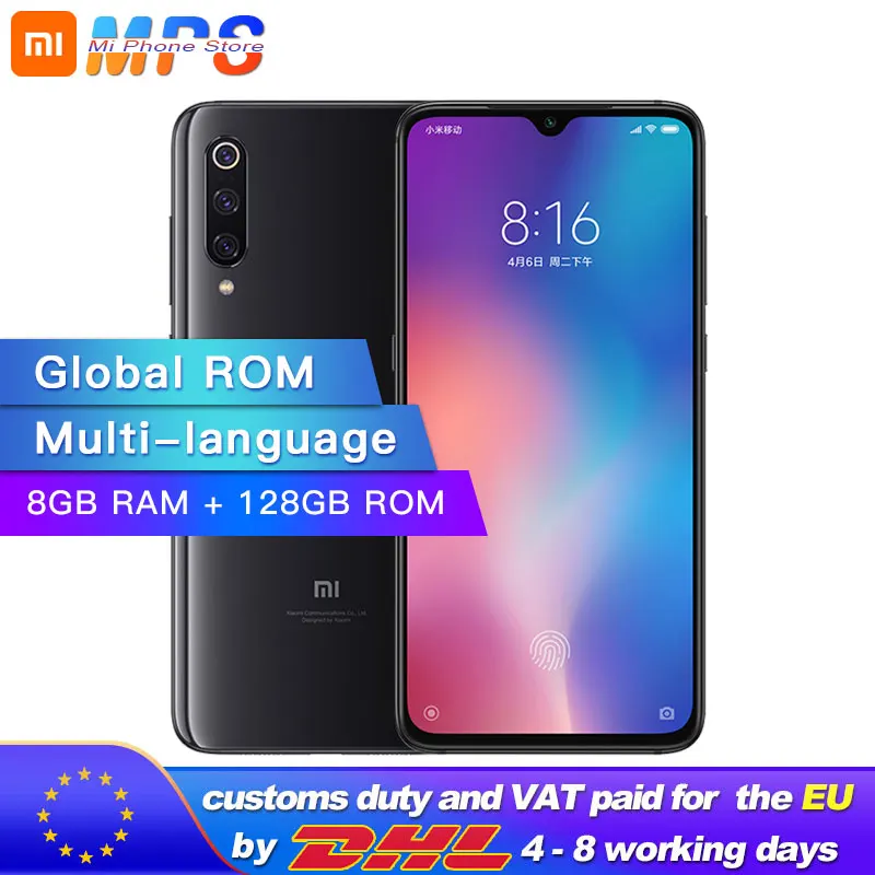 Новый Xiaomi mi 9 128GB 8GB Смартфон Snapdragon 855 Octa Core 6 39 &quot1080 P AMOLED дисплей 48MP Тройная камера