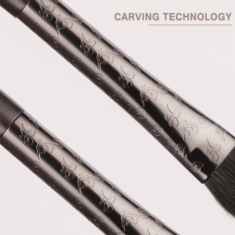 CHICHODO Кисть для макияжа-2021 Новая роскошная вырезанная из черного дерева серия животных волос-Козья кисть для век-Косметические кисти и красота-E108