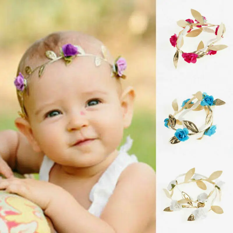 

4 Цвета Роза, лента для волос с цветочным рисунком для малышей и детей постарше с цветочным рисунком в виде короны на свадьбу для девочки, повязка на голову, 2021 одежда для маленьких девочек аксессуары для волос