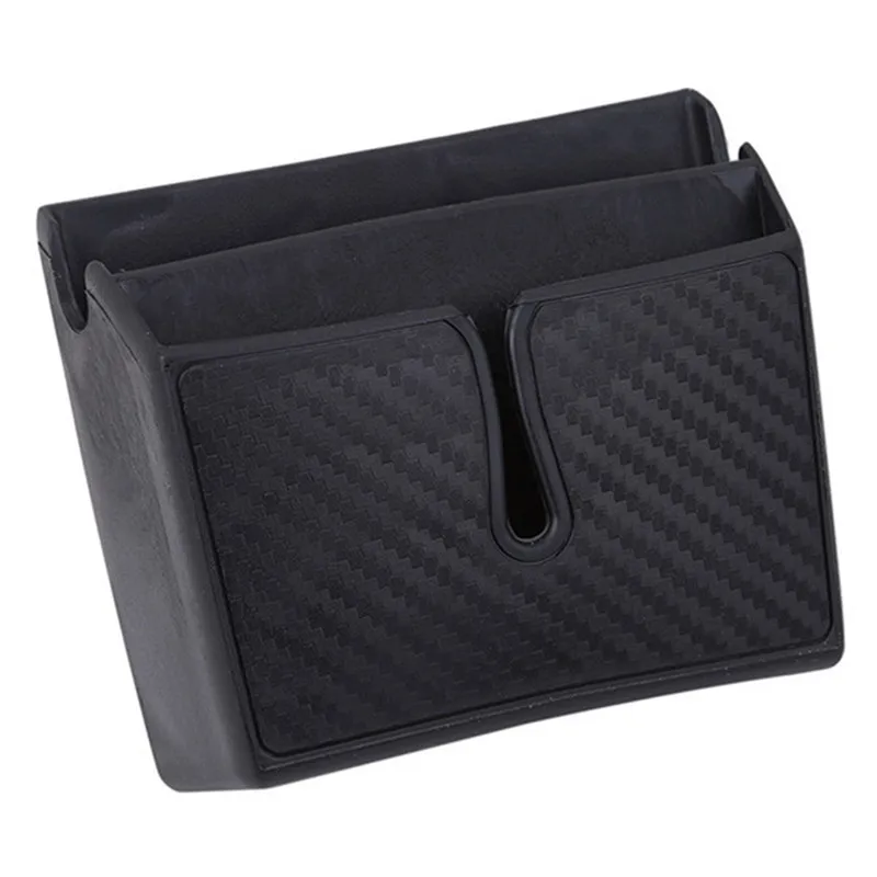 

Carbon Fiber Style Car Storage Box Phone Holder Soft EVA Material Car Organizer Bag Card Holders Coin Holder Stowing Tidying