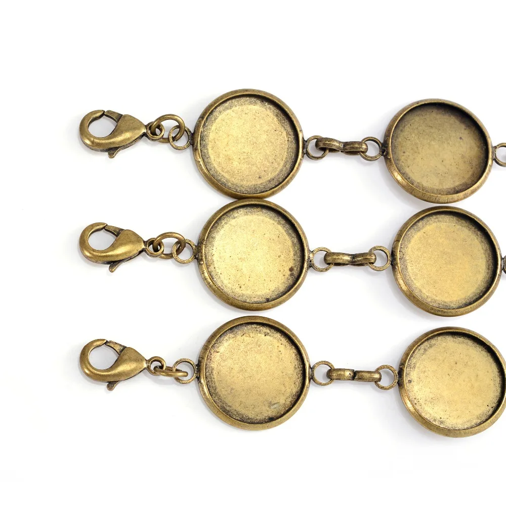 10 шт. античные бронзовые пустые подкладки для 14 мм искусственные лобстеры