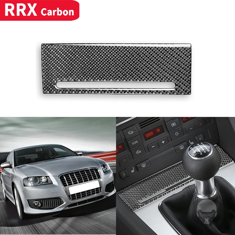 

RRX для Audi A4 S4 B7 2005 2006 2007 2008 автомобильная пепельница коробка переключения передач декоративная крышка наклейка из углеродного волокна аксес...