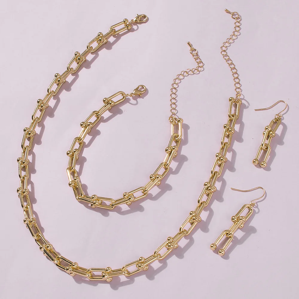 Wgoud новый дизайн индивидуальные цепи ювелирный набор уникальные панк эффектные