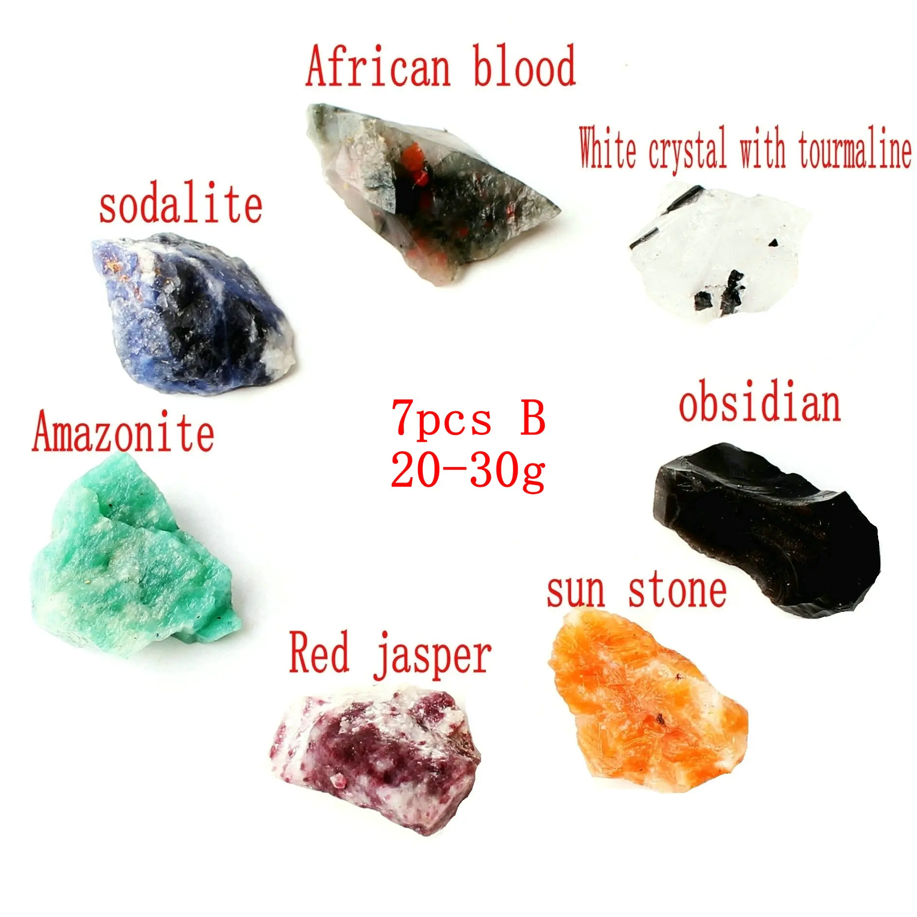 7 шт. или более разноцветных необработанных камней натуральные кристаллы