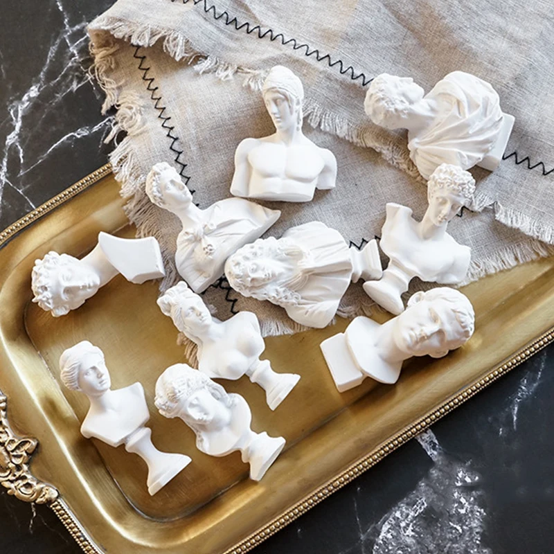 

Resin Art Miniature Figurines Home Decor Head Statue Decoration Statues Gypsum Line Drawing Teaching Aids Minimalist Statue