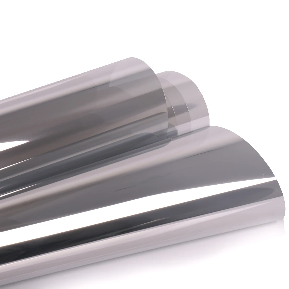 Светоотражающая Серебристая односторонняя зеркальная пленка для окон SUNICE 1 52 м x 5